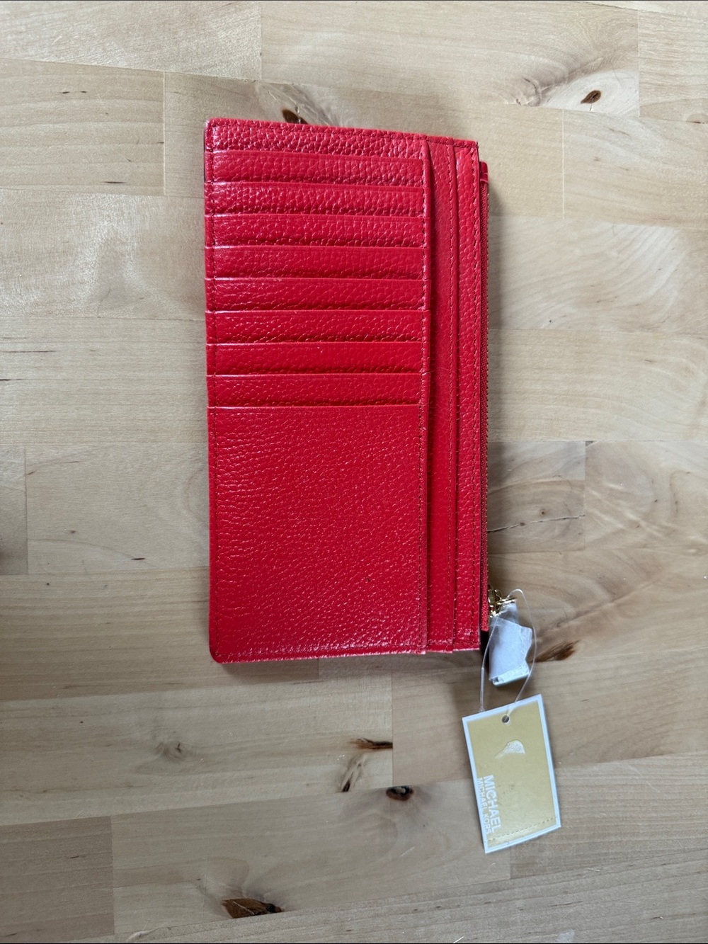 Michael Kors Large Slim Card Case in Sea Coral - Picture 3 of 8